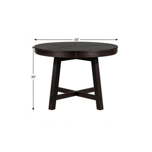 58 Inch Solid Wood Oval Extendable Dining Table with Removable Leaf for Flexible Seating