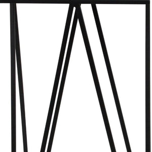 Set of Two Mirrored Glass Nesting Tables with Square Steel Frames for Glam Living Rooms