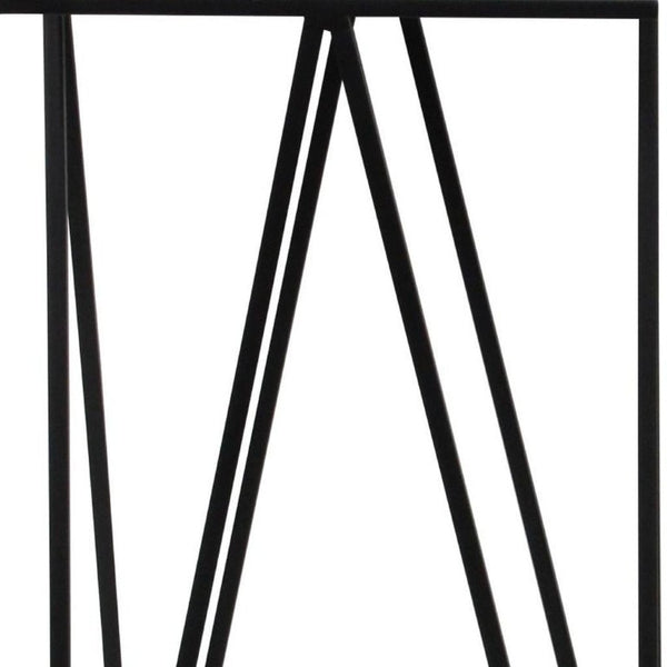 Set of Two Mirrored Glass Nesting Tables with Square Steel Frames for Glam Living Rooms