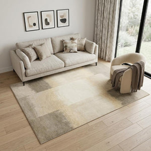 5x7 Abstract Gray White Machine Washable Area Rug Eco Friendly Pet Fiber Stain Resistant