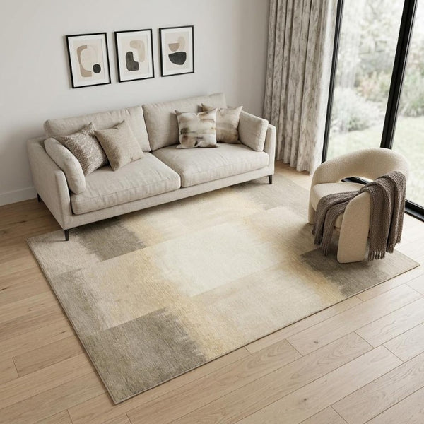 5x7 Abstract Gray White Machine Washable Area Rug Eco Friendly Pet Fiber Stain Resistant