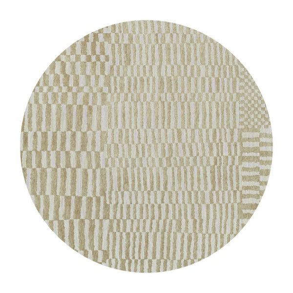HomeRoots 5 Foot Abstract Round Rug Washable Eco Recycled Fibers Stain Resistant Uv Safe 738218