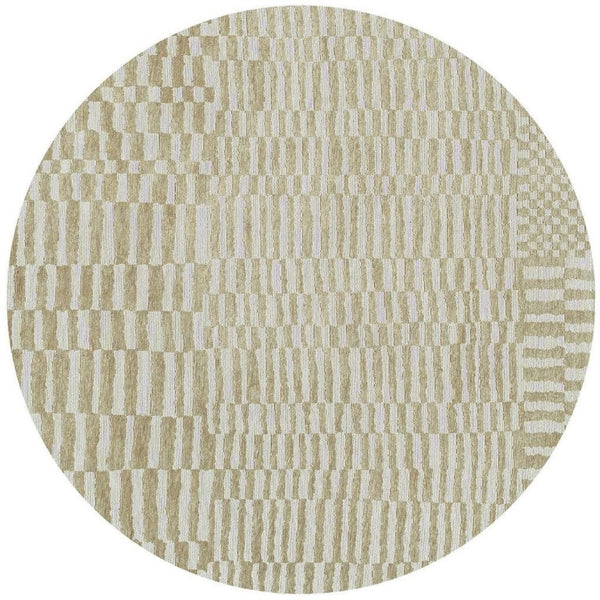 5 Foot Abstract Round Rug Washable Eco Recycled Fibers Stain Resistant Uv Safe
