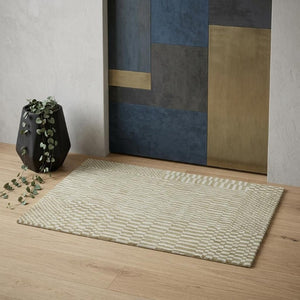 3x5 Tan Abstract Indoor Area Rug Eco Friendly Pet Fiber Stain Resistant Washable