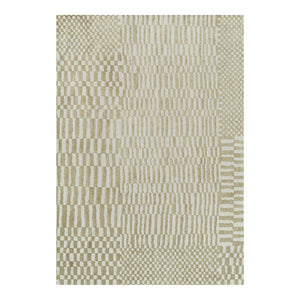 HomeRoots 3x5 Tan Abstract Indoor Area Rug Eco Friendly Pet Fiber Stain Resistant Washable 738222