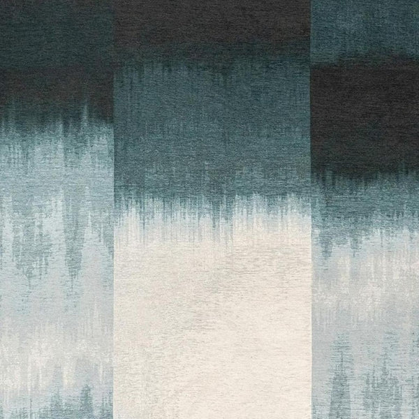 6x8 Abstract Indoor Rug Washable Stain Resistant Eco Friendly Pet Fiber Blue White