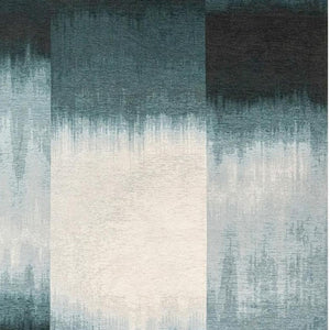 8 X 11 Abstract Blue White Washable Area Rug Eco Friendly Pet Fiber Uv Guard