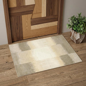 3 X 5 Abstract Gray White Indoor Rug Eco Friendly Pet Fiber Stain Resistant