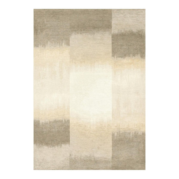 HomeRoots 7x9 Abstract Gray White Area Rug Stain Resistant Eco Friendly Recycled Fiber 738232
