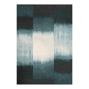 3 X 5 Abstract Indoor Area Rug in Blue White Eco Pet Fiber Stain Resistant