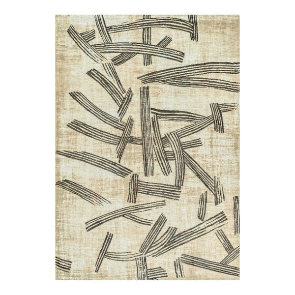 8 X 11 Abstract Tan Area Rug Eco Friendly Pet Fiber Stain Resistant Uv Safe