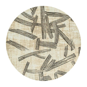 5 Ft Round Abstract Area Rug Stain Resistant Eco Friendly Pet Fiber Washable Accent