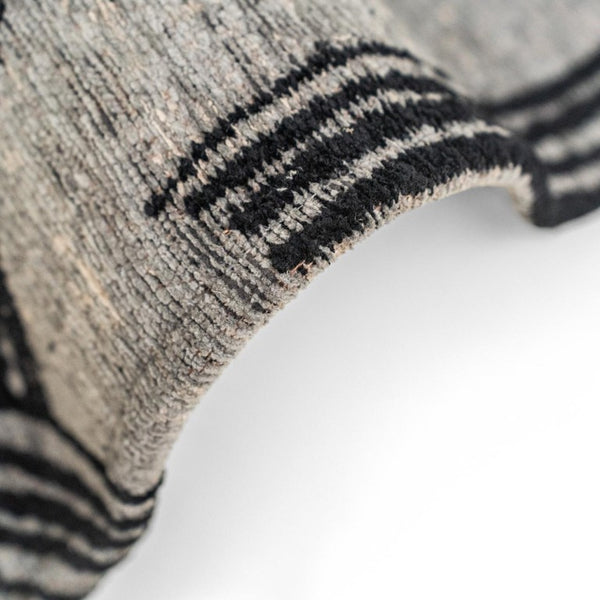 8x11 Abstract Gray White Washable Area Rug Eco Recycled Pet Fiber Stain Resistant