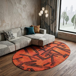 8 X 11 Abstract Washable Area Rug in Recycled Pet Fiber Stain Resistant Indoor