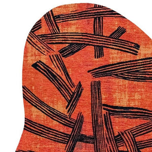 8 X 11 Abstract Washable Area Rug in Recycled Pet Fiber Stain Resistant Indoor