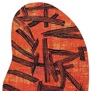 8 X 11 Abstract Washable Area Rug in Recycled Pet Fiber Stain Resistant Indoor