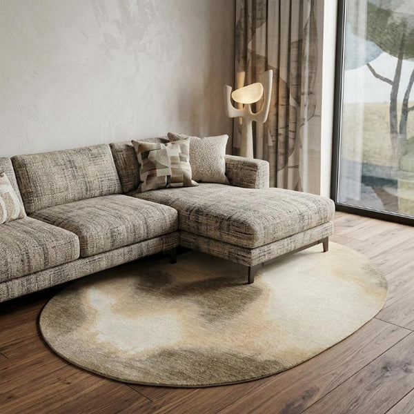 8x11 Abstract Tan Washable Area Rug Eco Friendly Pet Fiber Stain Resistant Indoor