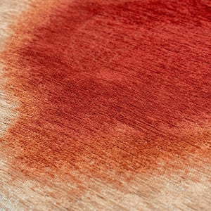6 X 8 Abstract Red White Indoor Rug Stain Resistant Recycled Pet Fiber Washable