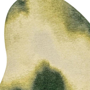 6 X 8 Abstract Green Area Rug Stain Resistant Eco Friendly Pet Fiber Indoor