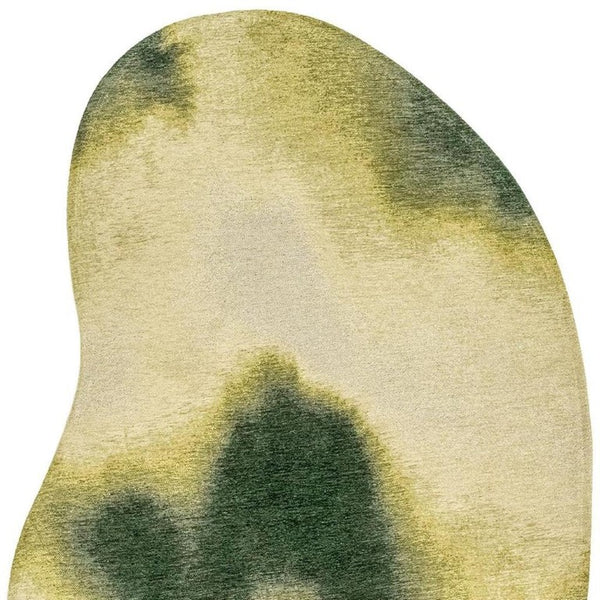 6 X 8 Abstract Green Area Rug Stain Resistant Eco Friendly Pet Fiber Indoor