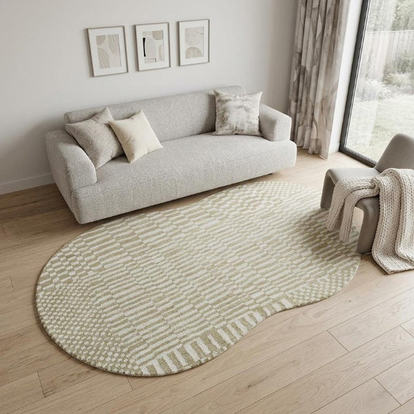 6x8 Abstract Tan Area Rug Washable Pet Fiber Stain Resistant Uv Protected