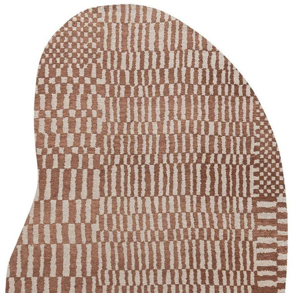 HomeRoots 8x11 Abstract Area Rug Stain Resistant Recycled Pet Fibers Uv Protected Indoor 738300