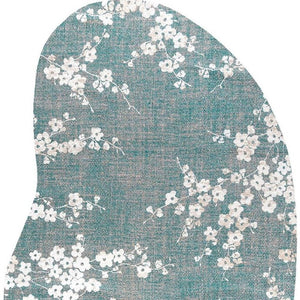 8 X 11 Oriental Area Rug Blue White Eco Pet Fiber Washable Uv Protected