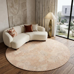 8x11 Abstract Tan Washable Area Rug Recycled Pet Fibers Stain Resistant Uv Safe