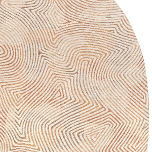 HomeRoots 8x11 Abstract Tan Washable Area Rug Recycled Pet Fibers Stain Resistant Uv Safe 738310