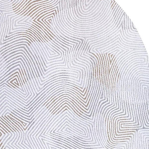 HomeRoots 6 X 8 Abstract Gray White Indoor Rug Stain Resistant Recycled Pet Eco Fiber 738311