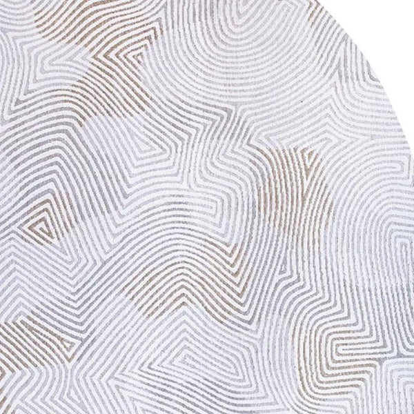 HomeRoots 6 X 8 Abstract Gray White Indoor Rug Stain Resistant Recycled Pet Eco Fiber 738311
