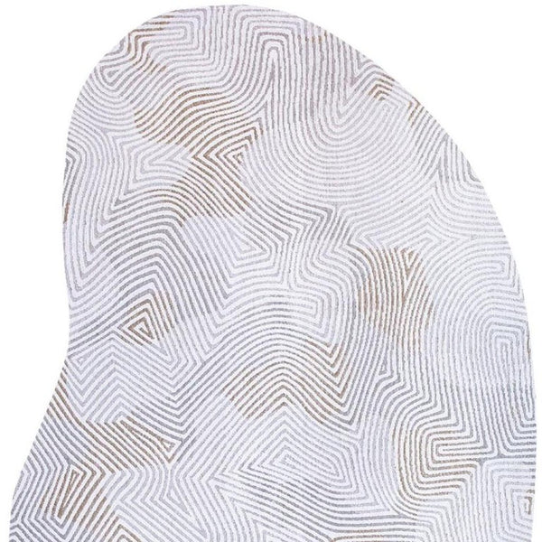 6 X 8 Abstract Gray White Indoor Rug Stain Resistant Recycled Pet Eco Fiber