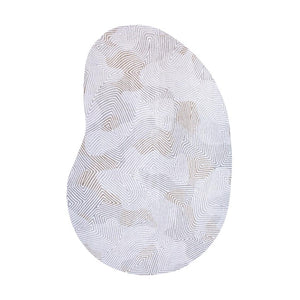 8 X 11 Abstract Gray White Area Rug Stain Resistant Washable Eco Recycled Fibers