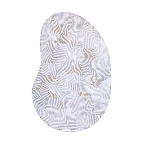 8 X 11 Abstract Gray White Area Rug Stain Resistant Washable Eco Recycled Fibers