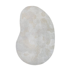 6x8 Abstract Tan Washable Area Rug Stain Resistant Eco Friendly Pet Safe Indoor