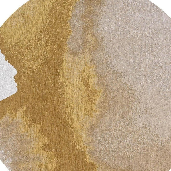 HomeRoots 10 Foot Abstract Round Rug Stain Resistant Eco Friendly Pet Fiber Uv Protected 738317