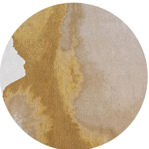 10 Foot Abstract Round Rug Stain Resistant Eco Friendly Pet Fiber Uv Protected