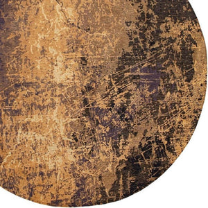 HomeRoots 10 Foot Abstract Round Rug Washable Eco Pet Fiber Stain Resistant Uv Safe 738321