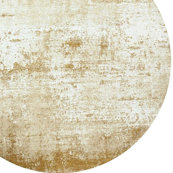 HomeRoots 10 Foot Abstract Round Rug Stain Resistant Recycled Pet Fiber for Living Rooms 738324