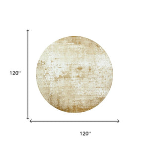 10 Foot Abstract Round Rug Stain Resistant Recycled Pet Fiber for Living Rooms