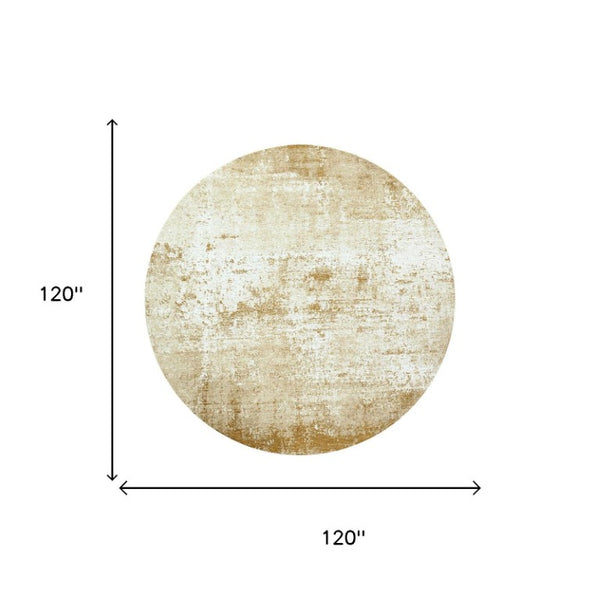 10 Foot Abstract Round Rug Stain Resistant Recycled Pet Fiber for Living Rooms