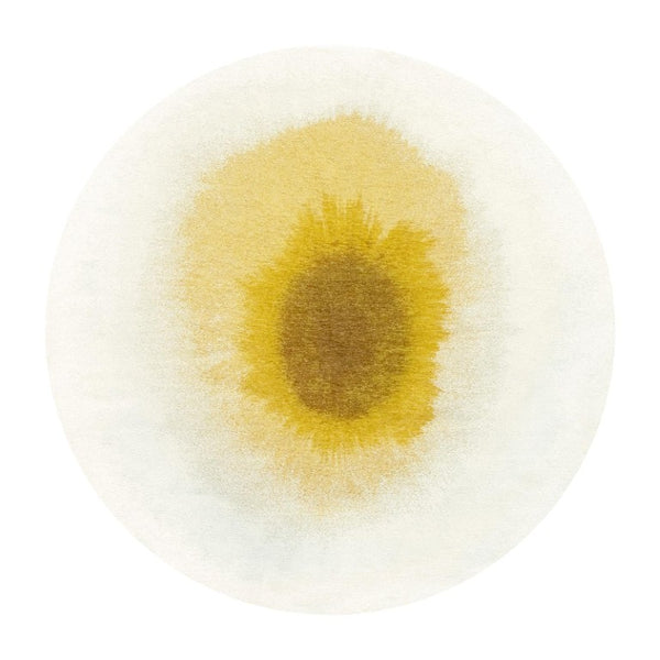 HomeRoots 5 Foot Abstract Round Rug Recycled Pet Fibers Washable Stain Resistant Indoor 738342