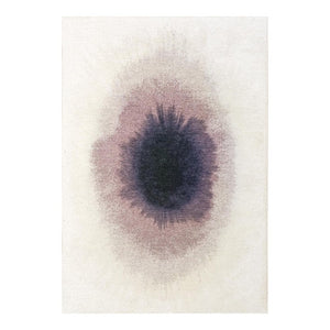 HomeRoots Abstract Purple White Washable Area Rug Uv Protected Eco Pet Fiber Stain Resistant Indoor 7' X 9' 738347