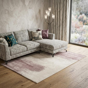Abstract Purple White Washable Area Rug Uv Protected Eco Pet Fiber Stain Resistant Indoor