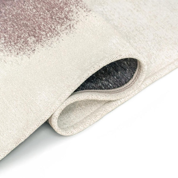Abstract Purple White Washable Area Rug Uv Protected Eco Pet Fiber Stain Resistant Indoor