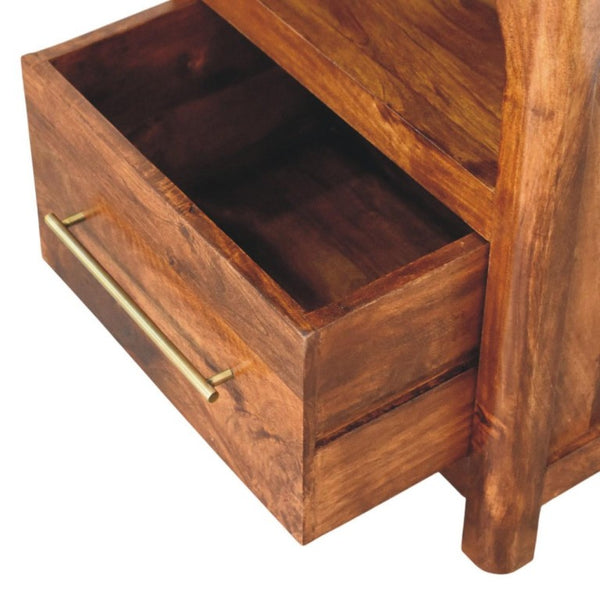 22 Inch Solid Wood Single Drawer Nightstand for Bedroom Storage and Timeless Style