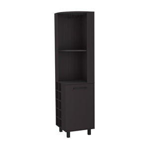 English Elm Fm Furniture Leah Corner Bar Cabinet with Wine Rack Open Shelves White Modern B128S00046