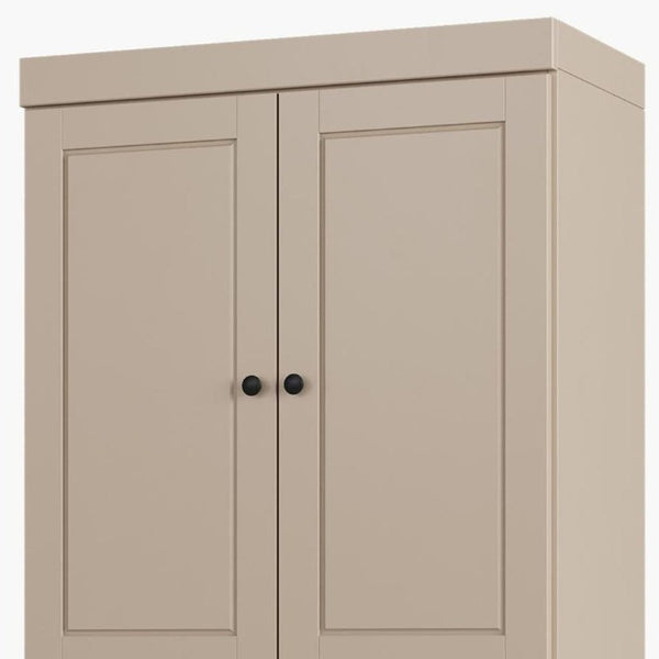 32 Inch Solid Wood Linen Cabinet Freestanding Storage Organizer for Bathroom or Hallway
