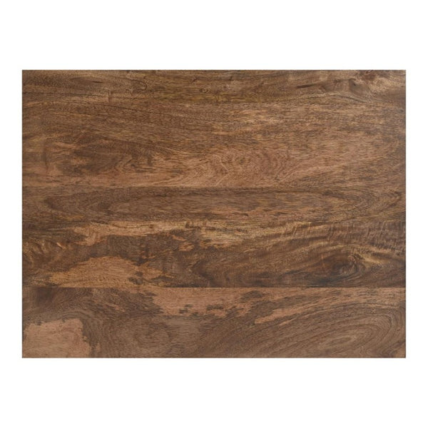 22 Inch Walnut Wood Block End Table Featuring Two Drawers for Stylish Living Rooms