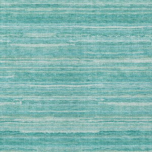 8 X 10 Striped Aqua Teal Polyester Indoor Outdoor Rug Washable Pet Friendly
